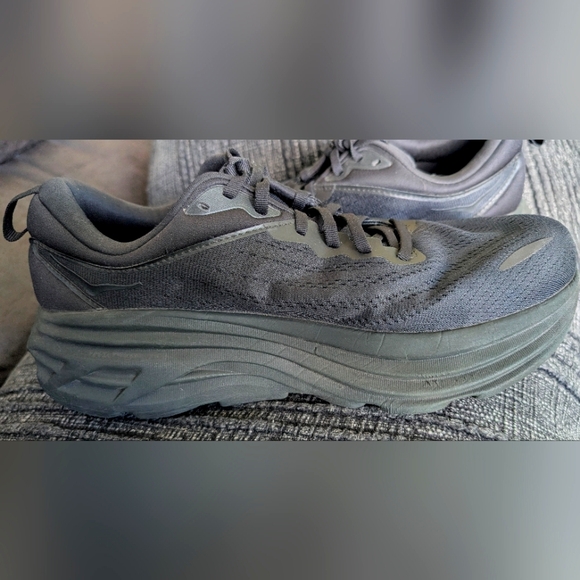 Men's Hoka Bondi 8 One One Black Running Athletic Shoes Sneakers - Size 9 EEEE - Picture 6 of 11